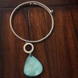 Turquoise necklace and hook earring set